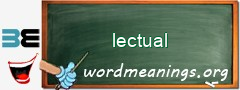 WordMeaning blackboard for lectual